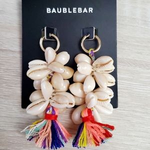Baublebar Cowrie Shell Tassel Earrings NWT